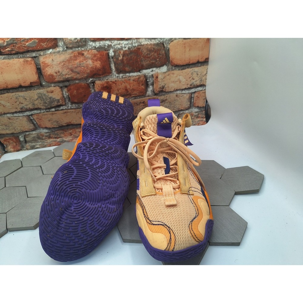 Adidas 3SSB Basketball Shoes Men's Size 11.5 Orange Purple Lightstrike 2022 Rare - Picture 3 of 9